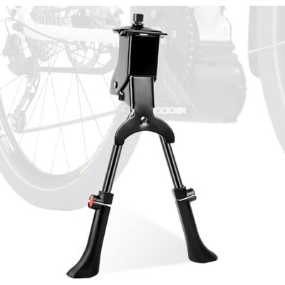PORFOYO Béquille de vélo de montagne bipied réglable en hauteur pour vélos de 24 à 29 pouces, robuste, en acier allié, pour vélo électrique, vélo de ville, vélo de route, avec antidérapant - Publicité PORFOYO Béquille de vélo de montagne bipied réglable en hauteur pour vélos de 24 à 29 pouces, robuste, en acier allié, pour vélo électrique, vélo de ville, vélo de route, avec antidérapant - Publicité