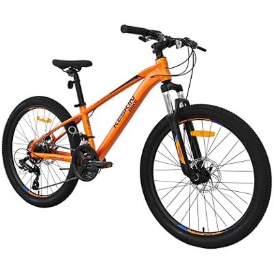 Keskin Bikes Keskin HT MTB1 VTT pour Enfant 24" – 21 Vitesses, pneus 2,35", Freins à Disque, Cadre en Aluminium, Orange - Publicité Keskin Bikes Keskin HT MTB1 VTT pour Enfant 24" – 21 Vitesses, pneus 2,35", Freins à Disque, Cadre en Aluminium, Orange - Publicité