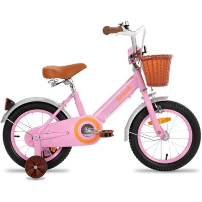 STITCH 12/14/16 Pouce vélo Enfant pour Filles 2-7 Ans, vélo Enfant 12/14/16 Pouce avec Panier et stabilisateur - Publicité STITCH 12/14/16 Pouce vélo Enfant pour Filles 2-7 Ans, vélo Enfant 12/14/16 Pouce avec Panier et stabilisateur - Publicité