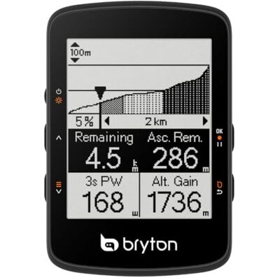 Bryton Rider 460 Compteur GPS Vélo 2,6 Pouces LCD, Assistance de Navigation Innovante, Compatible avec Vélos Électriques et Radar Vélo, Autonomie 32h, Bluetooth Ant, Étanche - Publicité Bryton Rider 460 Compteur GPS Vélo 2,6 Pouces LCD, Assistance de Navigation Innovante, Compatible avec Vélos Électriques et Radar Vélo, Autonomie 32h, Bluetooth Ant, Étanche - Publicité