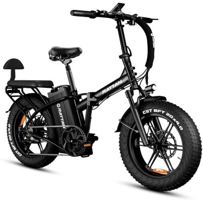Rattan LM/LF Ultra Pro Vélo Électrique Adulte Pliable, Batterie Amovible 48V 40.5Ah/18Ah, Jusqu’à 195Km/120 km d’Autonomie, 2 Sièges, Freins Hydrauliques (LM Ultra, Black(48V 40.5Ah)) - Publicité Rattan LM/LF Ultra Pro Vélo Électrique Adulte Pliable, Batterie Amovible 48V 40.5Ah/18Ah, Jusqu’à 195Km/120 km d’Autonomie, 2 Sièges, Freins Hydrauliques (LM Ultra, Black(48V 40.5Ah)) - Publicité