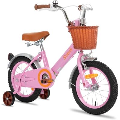 STITCH 12/14/16 Pouce vélo Enfant pour Filles 2-7 Ans, vélo Enfant 12/14/16 Pouce avec Panier et stabilisateur - Publicité STITCH 12/14/16 Pouce vélo Enfant pour Filles 2-7 Ans, vélo Enfant 12/14/16 Pouce avec Panier et stabilisateur - Publicité