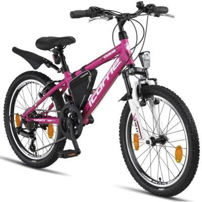 Licorne Bike Guide Vélo VTT haut de gamme pour filles, garçons, hommes et femmes Vélo avec dérailleur Shimano 21 vitesses - Publicité Licorne Bike Guide Vélo VTT haut de gamme pour filles, garçons, hommes et femmes Vélo avec dérailleur Shimano 21 vitesses - Publicité