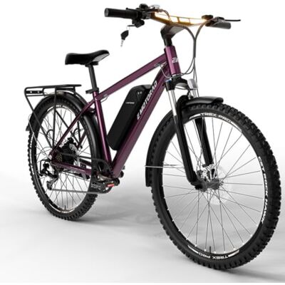 E MOTORAD - RIDE THE ELECTRIC REVOLUTION EMotorad T-Rex Pro Vélo Électrique de Montagne 250W Batterie Amovible 13Ah Autonomie jusqu’à 70 km Moteur 36V 250W Suspension 100 mm Freins à Disque Écran LCD i13 (29, Pouces, Violet) - Publicité E MOTORAD - RIDE THE ELECTRIC REVOLUTION EMotorad T-Rex Pro Vélo Électrique de Montagne 250W Batterie Amovible 13Ah Autonomie jusqu’à 70 km Moteur 36V 250W Suspension 100 mm Freins à Disque Écran LCD i13 (29, Pouces, Violet) - Publicité