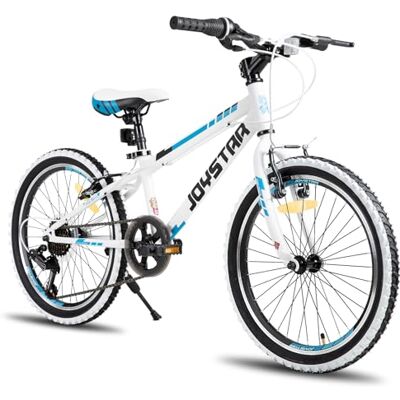 JOYSTAR Lubbock Vélo 20 Pouces pour garçons et Filles âgés de 7 à 11 Ans VTT Hardtail pour Enfants avec 7 Vitesses, Blanc - Publicité JOYSTAR Lubbock Vélo 20 Pouces pour garçons et Filles âgés de 7 à 11 Ans VTT Hardtail pour Enfants avec 7 Vitesses, Blanc - Publicité