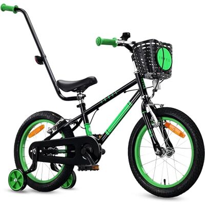 sun baby LOVEL vélo Enfant Fille et garçon 14 ou 16 Pouces Pour 3–6 ans, jusqu’à 50 kg, roulettes, panier, sonnette et protège-chaîne - Publicité sun baby LOVEL vélo Enfant Fille et garçon 14 ou 16 Pouces Pour 3–6 ans, jusqu’à 50 kg, roulettes, panier, sonnette et protège-chaîne - Publicité