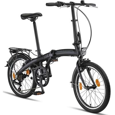 Licorne Bike Phoenix Vélo pliable 2D 20" en aluminium avec frein à disque et frein en V pour homme et femme 7 vitesses Vélo de ville pliable StVZO (frein en V, noir anthracite) - Publicité Licorne Bike Phoenix Vélo pliable 2D 20" en aluminium avec frein à disque et frein en V pour homme et femme 7 vitesses Vélo de ville pliable StVZO (frein en V, noir anthracite) - Publicité