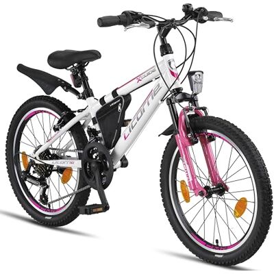 Licorne Bike Guide Vélo VTT haut de gamme pour filles, garçons, hommes et femmes Vélo avec dérailleur Shimano 21 vitesses - Publicité Licorne Bike Guide Vélo VTT haut de gamme pour filles, garçons, hommes et femmes Vélo avec dérailleur Shimano 21 vitesses - Publicité