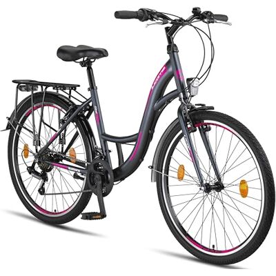 Licorne Bike Stella Premium City Bike 24,26 et 28 pouces – Vélo pour filles, garçons, hommes et femmes – 21 vitesses – Vélo hollandais Citybike (Anthracite, 26,00) - Publicité Licorne Bike Stella Premium City Bike 24,26 et 28 pouces – Vélo pour filles, garçons, hommes et femmes – 21 vitesses – Vélo hollandais Citybike (Anthracite, 26,00) - Publicité