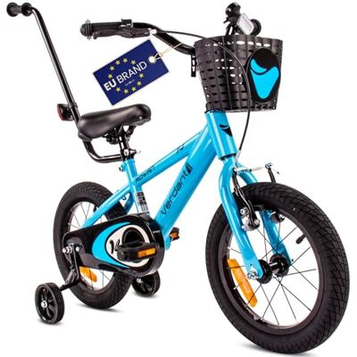 sun baby Vélo Enfant Verdant Bike 12/14/16 Pouces Barre de poussée, sonnette, selle et guidon réglables - Publicité sun baby Vélo Enfant Verdant Bike 12/14/16 Pouces Barre de poussée, sonnette, selle et guidon réglables - Publicité