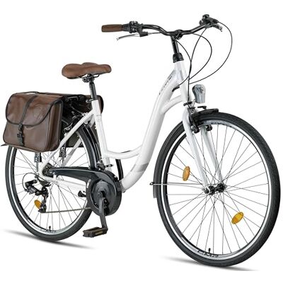 Licorne Bike Stella Plus Premium City Bike en 26 et 28 pouces Vélo en aluminium pour filles, garçons, hommes et femmes – 21 vitesses – Vélo hollandais StVZO (Blanc, 28 pouces) - Publicité Licorne Bike Stella Plus Premium City Bike en 26 et 28 pouces Vélo en aluminium pour filles, garçons, hommes et femmes – 21 vitesses – Vélo hollandais StVZO (Blanc, 28 pouces) - Publicité