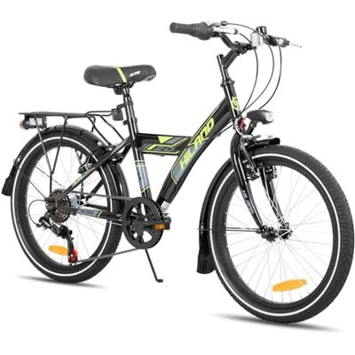 HH HILAND HILAND VTT 20/24 Pouces pour garçons et Filles de 7, 8, 9 et 10 Ans et Plus, 6 Vitesses, vélo de Ville pour Enfants, Porte-Bagages et Porte-Bagages, Noir/Blanc - Publicité HH HILAND HILAND VTT 20/24 Pouces pour garçons et Filles de 7, 8, 9 et 10 Ans et Plus, 6 Vitesses, vélo de Ville pour Enfants, Porte-Bagages et Porte-Bagages, Noir/Blanc - Publicité