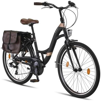 Licorne Bike Stella Plus Premium City Bike en 26 pouces Vélo en aluminium pour filles, garçons, hommes et femmes 21 vitesses Vélo hollandais (26 pouces, Noir) - Publicité Licorne Bike Stella Plus Premium City Bike en 26 pouces Vélo en aluminium pour filles, garçons, hommes et femmes 21 vitesses Vélo hollandais (26 pouces, Noir) - Publicité