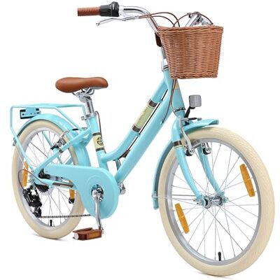 BIKESTAR Vélo pour Enfants en Aluminium à partir de 6-7 Ans Vélo rétro de Ville 20 Pouces, 7 Vitesses, Panier, Frein en V, vélo hollandais Bleu - Publicité BIKESTAR Vélo pour Enfants en Aluminium à partir de 6-7 Ans Vélo rétro de Ville 20 Pouces, 7 Vitesses, Panier, Frein en V, vélo hollandais Bleu - Publicité