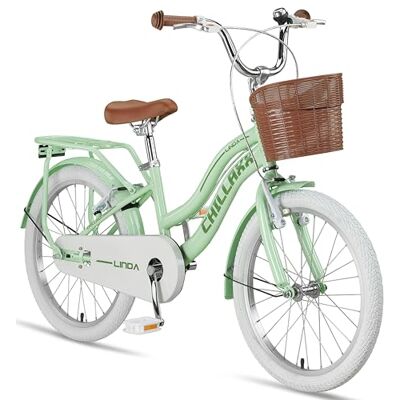 Chillaxx Bike Linda Premium Vélo de ville pour enfants en 20 pouces – Vélo pour filles, garçons, vélo hollandais, vélo de ville pour enfants, adapté pour les 6, 7, 8, 9, 10, 11 ans (Vert menthe) - Publicité Chillaxx Bike Linda Premium Vélo de ville pour enfants en 20 pouces – Vélo pour filles, garçons, vélo hollandais, vélo de ville pour enfants, adapté pour les 6, 7, 8, 9, 10, 11 ans (Vert menthe) - Publicité