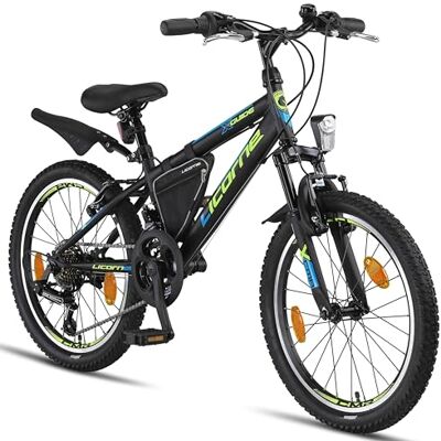 Licorne Bike Guide Vélo VTT haut de gamme pour filles, garçons, hommes et femmes Vélo avec dérailleur Shimano 21 vitesses - Publicité Licorne Bike Guide Vélo VTT haut de gamme pour filles, garçons, hommes et femmes Vélo avec dérailleur Shimano 21 vitesses - Publicité