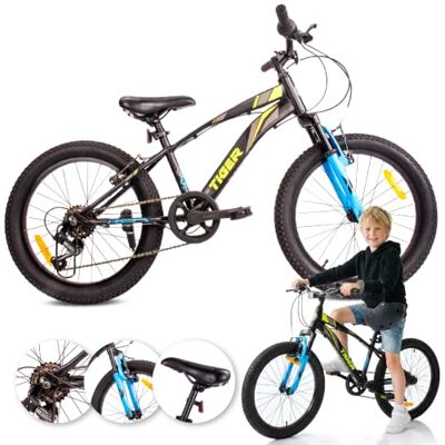 sun baby Tiger Bike vélo garçon 20 Pouces 6 Vitesses Shimano Vélo enfant 6–10 ans, selle et guidon réglables en hauteur - Publicité sun baby Tiger Bike vélo garçon 20 Pouces 6 Vitesses Shimano Vélo enfant 6–10 ans, selle et guidon réglables en hauteur - Publicité