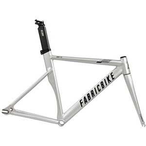 FabricBike Aero Cadre Piste Fixie, Fixed Gear, Single Speed, Cadre Aluminium et Fourche Carbone, 3 Tailles, 5 Couleurs, 2.145g (Taille M) (Space Grey & Black, S-49cm) - Publicité