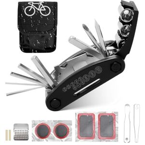 Bateya Kit Reparation Vélo Accessoire VTT Trousse à Outils de Réparation Pneu Vélo, 16 en 1 Multitool Multifonctions Outillage Velo Pour l'équitation en Plein Air(Noir) - Publicité Bateya Kit Reparation Vélo Accessoire VTT Trousse à Outils de Réparation Pneu Vélo, 16 en 1 Multitool Multifonctions Outillage Velo Pour l'équitation en Plein Air(Noir) - Publicité