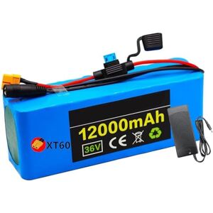 MXSYIEVH Batterie de vélo électrique 36V Batterie au Lithium 36V 12Ah avec Chargeur 2 A et BMS pour Moteur de vélo électrique 500 W/kit de vélo électrique 36V 12Ah,XT60+T Plug XT60 Plug,36V 12Ah - Publicité MXSYIEVH Batterie de vélo électrique 36V Batterie au Lithium 36V 12Ah avec Chargeur 2 A et BMS pour Moteur de vélo électrique 500 W/kit de vélo électrique 36V 12Ah,XT60+T Plug XT60 Plug,36V 12Ah - Publicité