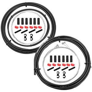 Gasea Nouveau Vélo Câble Kit Universel Frein Câble et Vitesse Shifter Câble Set avec Remplacement de logement et Ligne de contrôle Outil pour Réparation de Vélo Route Bike VTT - Publicité Gasea Nouveau Vélo Câble Kit Universel Frein Câble et Vitesse Shifter Câble Set avec Remplacement de logement et Ligne de contrôle Outil pour Réparation de Vélo Route Bike VTT - Publicité