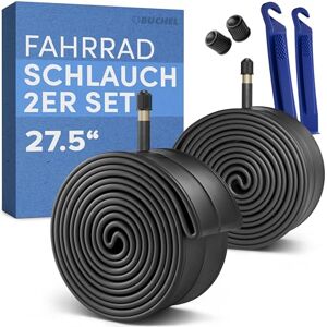 Büchel Chambre à air 27,5" – AV 40 mm, 27,5 x 1,75-2,125 (47-584) avec démonte-pneu et capuchon de valve Robuste et étanche à l'air en caoutchouc de qualité supérieure – Chambre à air de vélo de - Publicité Büchel Chambre à air 27,5" – AV 40 mm, 27,5 x 1,75-2,125 (47-584) avec démonte-pneu et capuchon de valve Robuste et étanche à l'air en caoutchouc de qualité supérieure – Chambre à air de vélo de - Publicité