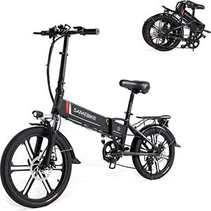 SAMEBIKE 20LVXD30-II Mise à Niveau Vélo Électrique,20" VTT Velo Electrique Adulte Pliable,Batterie 48V/10Ah, 7 Vitesses Homme Femme - Publicité