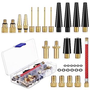 Mkitnvy Embout Pompe Velo, 33 Pièces Embout Gonfleur Ballon, DV SV AV Adaptateur Pompe Velo avec Boîte de Rangement,Adaptateur de Valve avec Tuyau de Gonflage, pour Vélo, Pompe à Vélo et Compresseurs Pompes - Publicité Mkitnvy Embout Pompe Velo, 33 Pièces Embout Gonfleur Ballon, DV SV AV Adaptateur Pompe Velo avec Boîte de Rangement,Adaptateur de Valve avec Tuyau de Gonflage, pour Vélo, Pompe à Vélo et Compresseurs Pompes - Publicité