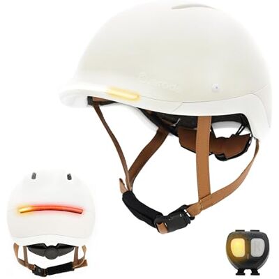 Overade Innovation Française Casque Life pour Vélo Et Trottinette, avec Éclairage Puissant Avant/arrière, Télécommande Clignotants Oximote Incluse, Taille Unique. Publicité Overade Innovation Française Casque Life pour Vélo Et Trottinette, avec Éclairage Puissant Avant/arrière, Télécommande Clignotants Oximote Incluse, Taille Unique. Publicité