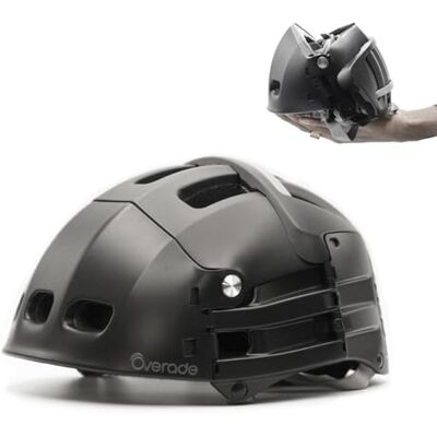 OVERADE Casque Pliable Plixi Fit pour vélo, Scooter électrique, onewheel, Skateboard, e-Bike Conforme à la Norme CE Même Protection qu'un Casque Classique Volume divisé par 3 Fois plié Couleur - Publicité OVERADE Casque Pliable Plixi Fit pour vélo, Scooter électrique, onewheel, Skateboard, e-Bike Conforme à la Norme CE Même Protection qu'un Casque Classique Volume divisé par 3 Fois plié Couleur - Publicité