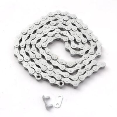 KHEbikes KHE BMX/FIXIE Chaîne 1/2" x 1/8" 112 maillons gauche seulement 365 g avec chaîne antivol Blanc - Publicité KHEbikes KHE BMX/FIXIE Chaîne 1/2" x 1/8" 112 maillons gauche seulement 365 g avec chaîne antivol Blanc - Publicité