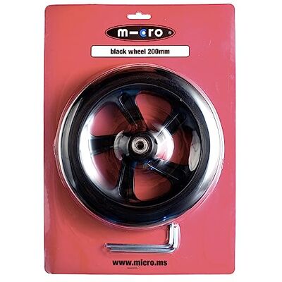 Micro Roue pour Trottinette Adulte pour Black/Flex/Suspension 200mm Noir - Publicité Micro Roue pour Trottinette Adulte pour Black/Flex/Suspension 200mm Noir - Publicité