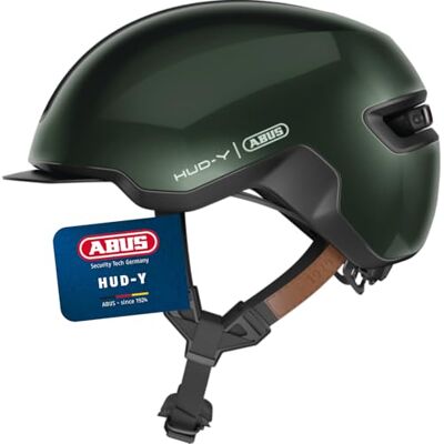 ABUS Urban Helm HUD-Y à LED arrière magnétique Rechargeable & Fermeture magnétique Casque de vélo Cool pour Usage Quotidien pour Hommes et Femmes - Publicité ABUS Urban Helm HUD-Y à LED arrière magnétique Rechargeable & Fermeture magnétique Casque de vélo Cool pour Usage Quotidien pour Hommes et Femmes - Publicité