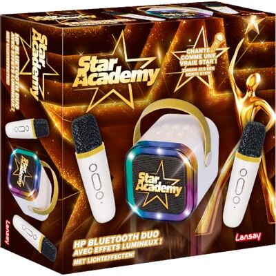 Lansay Star Academy Enceinte Bluetooth 2 Micros Karaoké Dès 6 Ans Set de Chant en Duo Deux Modules Sans Fil et Effets Lumineux Connexion Smartphone Animation d'Anniversaire Réussie - Publicité Lansay Star Academy Enceinte Bluetooth 2 Micros Karaoké Dès 6 Ans Set de Chant en Duo Deux Modules Sans Fil et Effets Lumineux Connexion Smartphone Animation d'Anniversaire Réussie - Publicité