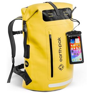 Earth Pak Sac à dos imperméable – Fermeture robuste enroulable avec poche avant zippée facile d'accès et panneau arrière rembourré pour plus de confort avec étui étanche IPX8 - Publicité Earth Pak Sac à dos imperméable – Fermeture robuste enroulable avec poche avant zippée facile d'accès et panneau arrière rembourré pour plus de confort avec étui étanche IPX8 - Publicité