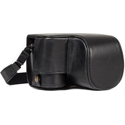 MegaGear MG1230 Etui de Protection avec Bandoulière/Accès Batterie en Cuir pour Appareil Photo Sony Alpha A6500 (16-50 mm) Noir - Publicité MegaGear MG1230 Etui de Protection avec Bandoulière/Accès Batterie en Cuir pour Appareil Photo Sony Alpha A6500 (16-50 mm) Noir - Publicité