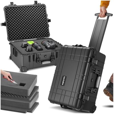 tectake® Valise à roulettes avec Protection en Mousse pour Appareil Photo, caméra & Accessoires ou Outils, Boite étanche, avec œillets pour Cadenas, Résistante aux Chocs, poussière & Eau - Publicité tectake® Valise à roulettes avec Protection en Mousse pour Appareil Photo, caméra & Accessoires ou Outils, Boite étanche, avec œillets pour Cadenas, Résistante aux Chocs, poussière & Eau - Publicité
