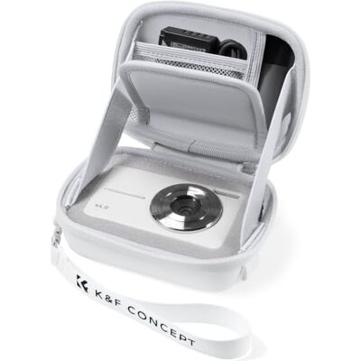 K&F CONCEPT Étui pour Appareil Photo Numérique pour Petits Appareils Compatible avec CAMKORY/pour Kodak Pixpro/pour Canon PowerShot-Blanc-BE01 - Publicité K&F CONCEPT Étui pour Appareil Photo Numérique pour Petits Appareils Compatible avec CAMKORY/pour Kodak Pixpro/pour Canon PowerShot-Blanc-BE01 - Publicité