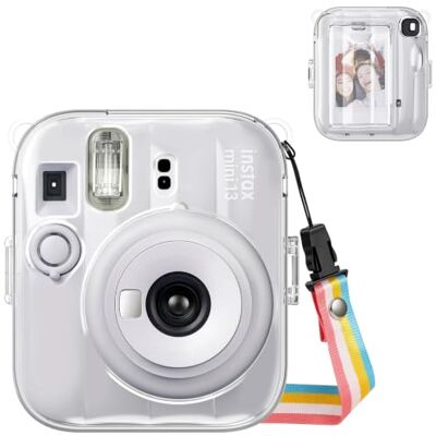 FINTIE Étui Compatible avec Appareil Photo Fujifilm Instax Mini 13 Housse Rigide avec Bandoulière Amovible, Cristal - Publicité FINTIE Étui Compatible avec Appareil Photo Fujifilm Instax Mini 13 Housse Rigide avec Bandoulière Amovible, Cristal - Publicité