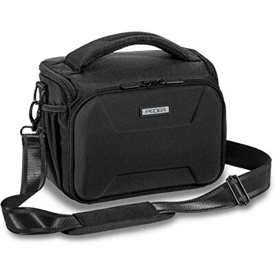 PEDEA "Guard" Sacoche pour appareil photo SLR avec protection anti-pluie, bandoulière et compartiments pour accessoires, Taille: XL, noir - Publicité PEDEA "Guard" Sacoche pour appareil photo SLR avec protection anti-pluie, bandoulière et compartiments pour accessoires, Taille: XL, noir - Publicité