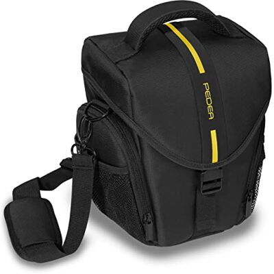 PEDEA Sacoche pour Appareil Photo *Essex* Sac Photo pour Appareil Photo Reflex avec Protection Contre la Pluie, bandoulière et Compartiments pour Accessoires, Taille L Noir/Jaune - Publicité PEDEA Sacoche pour Appareil Photo *Essex* Sac Photo pour Appareil Photo Reflex avec Protection Contre la Pluie, bandoulière et Compartiments pour Accessoires, Taille L Noir/Jaune - Publicité