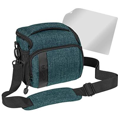 PEDEA SLR Sac à bandoulière avec protection d'écran pour Olympus E-M10, E-M5 Mark II, Pen E-PL8 E-PL9 / Canon EOS M50 / Nikon D5600 / D7500 / Panasonic Lumix DMC G9 G81 GX8 GX80 Bleu pétrole - Publicité PEDEA SLR Sac à bandoulière avec protection d'écran pour Olympus E-M10, E-M5 Mark II, Pen E-PL8 E-PL9 / Canon EOS M50 / Nikon D5600 / D7500 / Panasonic Lumix DMC G9 G81 GX8 GX80 Bleu pétrole - Publicité