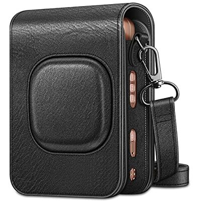 FINTIE Étui Housse Compatible avec Fujifilm Instax Mini LiPlay Sac de Caméra Caméra Pochette avec Bandoulière Amovible, Noir Vintage - Publicité FINTIE Étui Housse Compatible avec Fujifilm Instax Mini LiPlay Sac de Caméra Caméra Pochette avec Bandoulière Amovible, Noir Vintage - Publicité