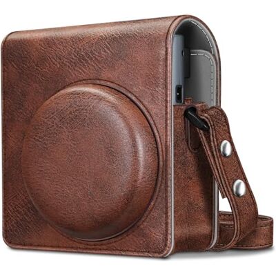 FINTIE Housse Compatible avec Fujifilm Instax Mini 41 Sac de Caméra Caméra Pochette avec Bandoulière Amovible, Marron Vintage - Publicité FINTIE Housse Compatible avec Fujifilm Instax Mini 41 Sac de Caméra Caméra Pochette avec Bandoulière Amovible, Marron Vintage - Publicité
