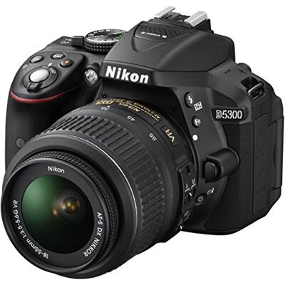 Nikon D5300 Digital SLR Camera with 18-55mm VR Lens Kit Black (24.2 MP) 3.2 inch LCD with Wi-Fi and GPS (Certified Refurbished) - Publicité Nikon D5300 Digital SLR Camera with 18-55mm VR Lens Kit Black (24.2 MP) 3.2 inch LCD with Wi-Fi and GPS (Certified Refurbished) - Publicité