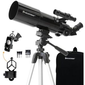Celestron 22030 Travel Scope Portable Refractor Telescope with 80mm Lens, Fully-Coated Glass Optics, Bonus Astronomy Software Package and Digiscoping Smartphone Adapter - Publicité Celestron 22030 Travel Scope Portable Refractor Telescope with 80mm Lens, Fully-Coated Glass Optics, Bonus Astronomy Software Package and Digiscoping Smartphone Adapter - Publicité
