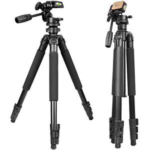 Gosky Trépied Portable de Voyage pour télescopes, Jumelles, caméscopes ou appareils Photo Reflex (trépied Pro (154,9 cm) - Publicité Gosky Trépied Portable de Voyage pour télescopes, Jumelles, caméscopes ou appareils Photo Reflex (trépied Pro (154,9 cm) - Publicité