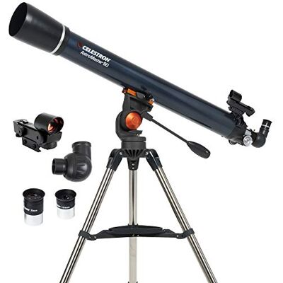 Celestron 21063 AstroMaster 90AZ Refractor Telescope, Dark Blue - Publicité Celestron 21063 AstroMaster 90AZ Refractor Telescope, Dark Blue - Publicité