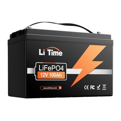 Litime Batterie Lithium 12V 100Ah Légère et Compacte pour Camping-Car Max. 15000 Cycles, 1280Wh, BMS 100 A, Remplacement AGM, Batterie LiFePO4 pour Caravane, Fourgon, RV, Bateau de Pêche, Solaire - Publicité Litime Batterie Lithium 12V 100Ah Légère et Compacte pour Camping-Car Max. 15000 Cycles, 1280Wh, BMS 100 A, Remplacement AGM, Batterie LiFePO4 pour Caravane, Fourgon, RV, Bateau de Pêche, Solaire - Publicité