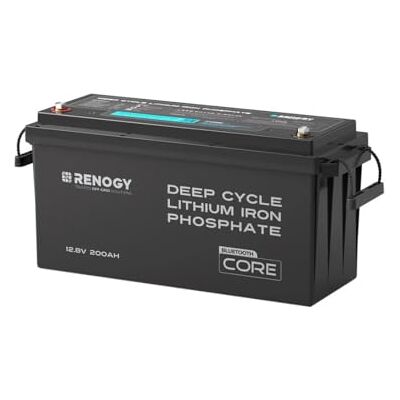 Renogy 12 V 200 Ah LiFePO4 Mini Batterie au Lithium, avec Bluetooth 200ABMS Protection complète pendant plus de 5000 décharges profondes, Batterie solaire 12 V, Parfaite pour les camping-cars marins - Publicité Renogy 12 V 200 Ah LiFePO4 Mini Batterie au Lithium, avec Bluetooth 200ABMS Protection complète pendant plus de 5000 décharges profondes, Batterie solaire 12 V, Parfaite pour les camping-cars marins - Publicité